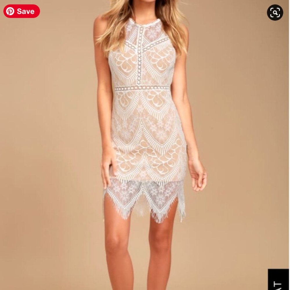 NWT Lush Brand White Lace Bodycon Dress | FREE Shipping